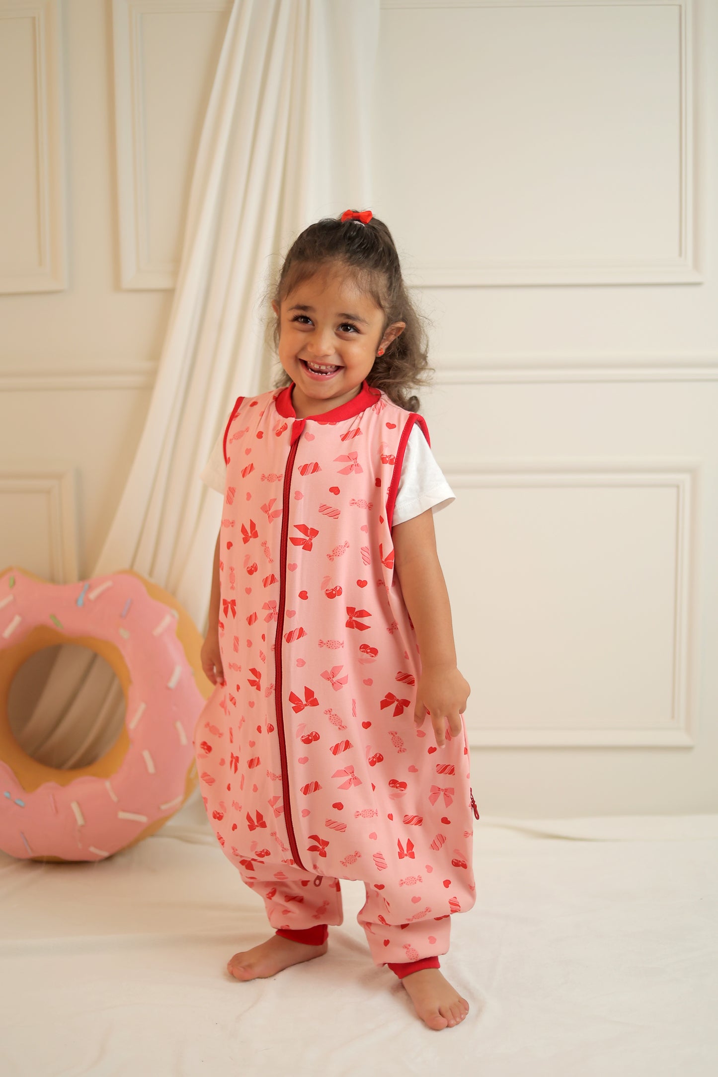 Candy Bows- Sleeveless Summer/Spring Walker Sleeping Bag