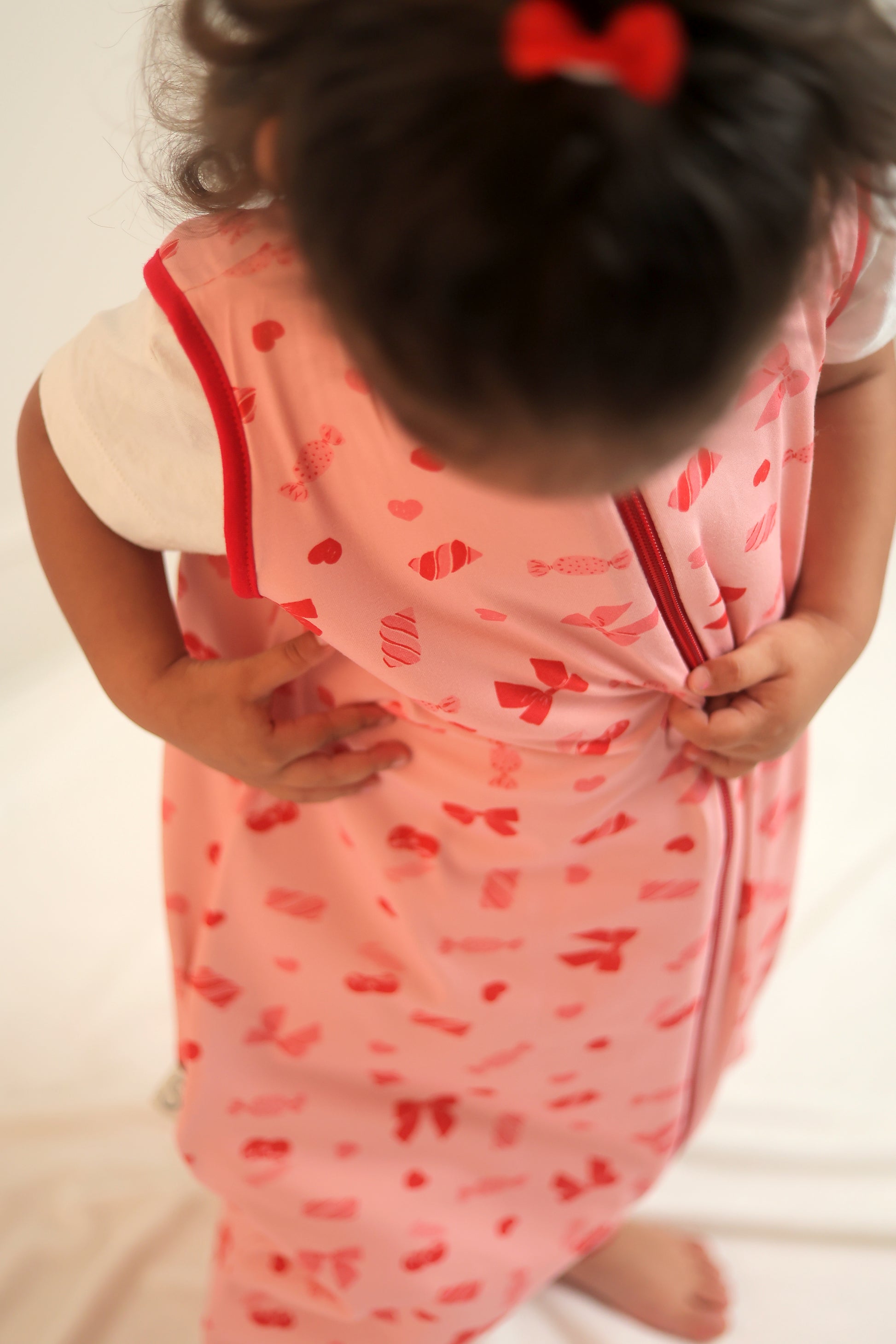 Candy Bows- Sleeveless Summer/Spring Walker Sleeping Bag