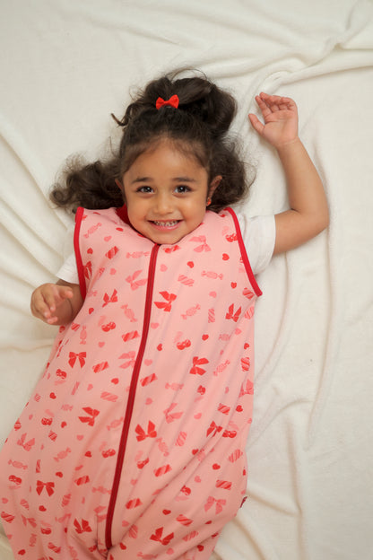 Candy Bows- Sleeveless Summer/Spring Walker Sleeping Bag