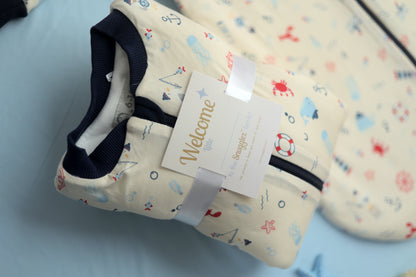 Nautical Dreams-Removable Sleeves Summer/Spring Walker Sleeping Bag