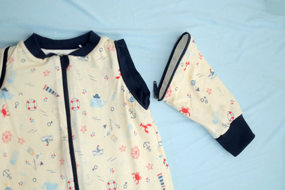 Nautical Dreams-Removable Sleeves Summer/Spring Walker Sleeping Bag