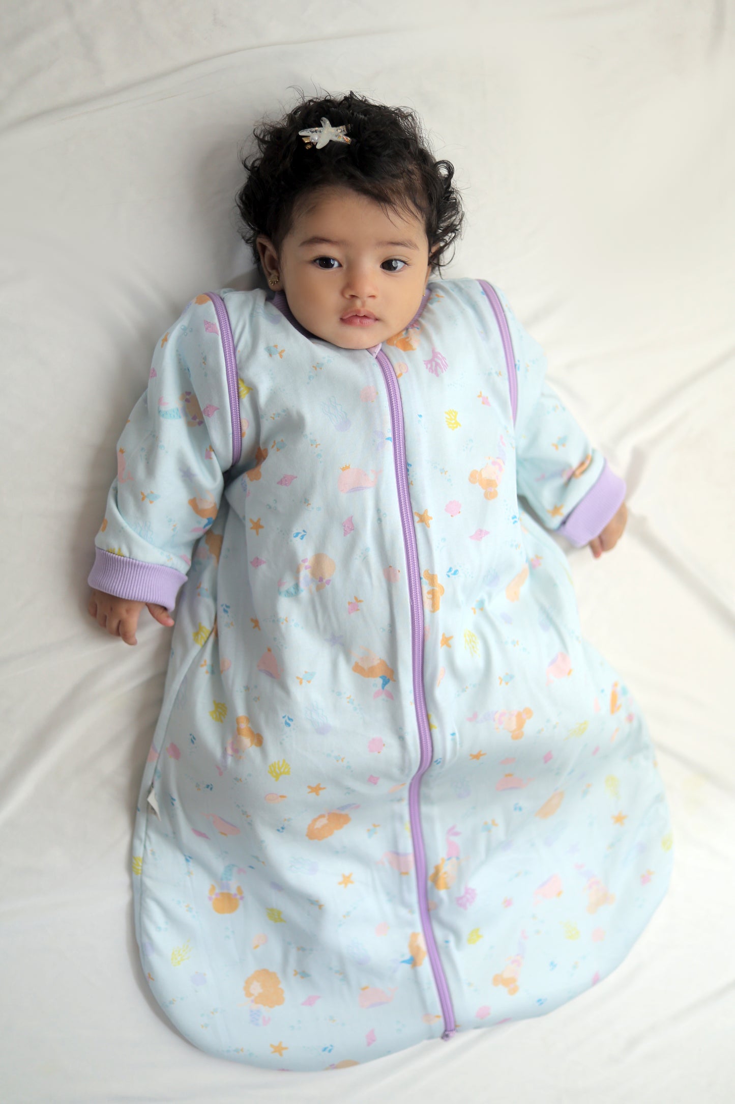Mermaid Dreams-Removable Sleeves Summer/Spring Basic Sleeping Bag