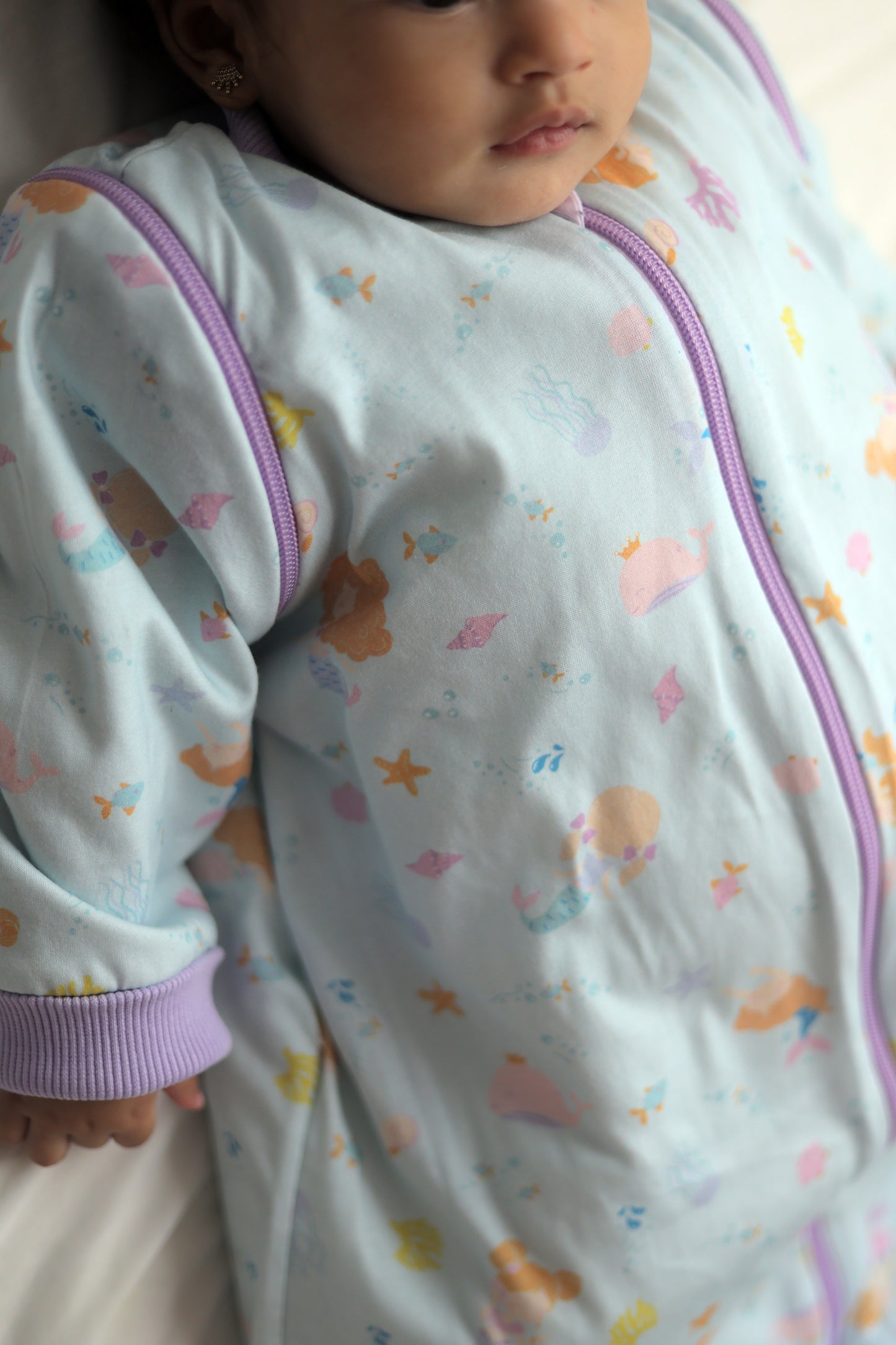 Mermaid Dreams-Removable Sleeves Summer/Spring Basic Sleeping Bag