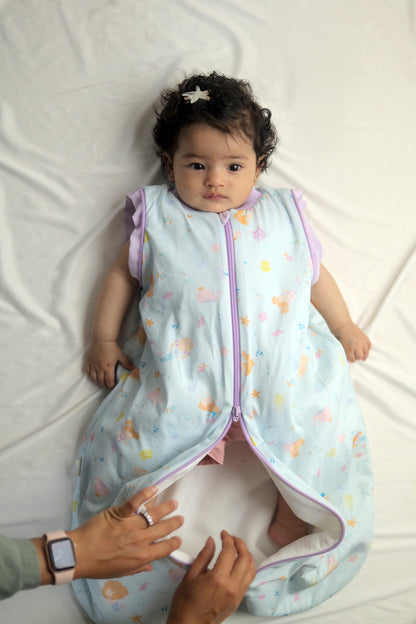 Mermaid Dreams-Removable Sleeves Summer/Spring Basic Sleeping Bag