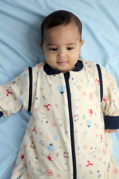 Nautical Dreams-Removable Sleeves Summer/Spring Basic Sleeping Bag