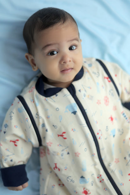 Nautical Dreams-Removable Sleeves Summer/Spring Basic Sleeping Bag