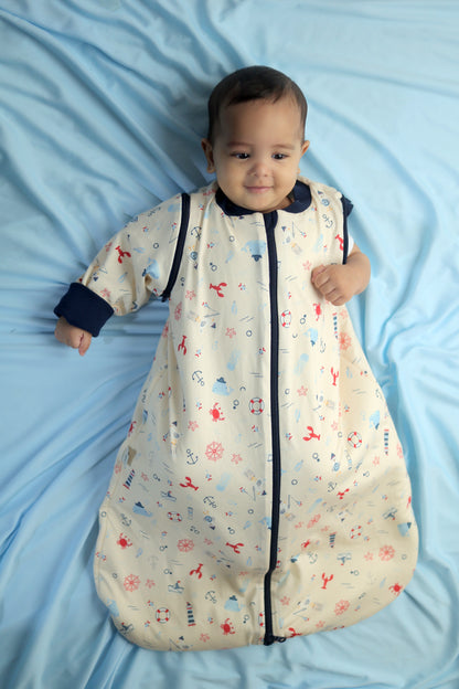 Nautical Dreams-Removable Sleeves Summer/Spring Basic Sleeping Bag