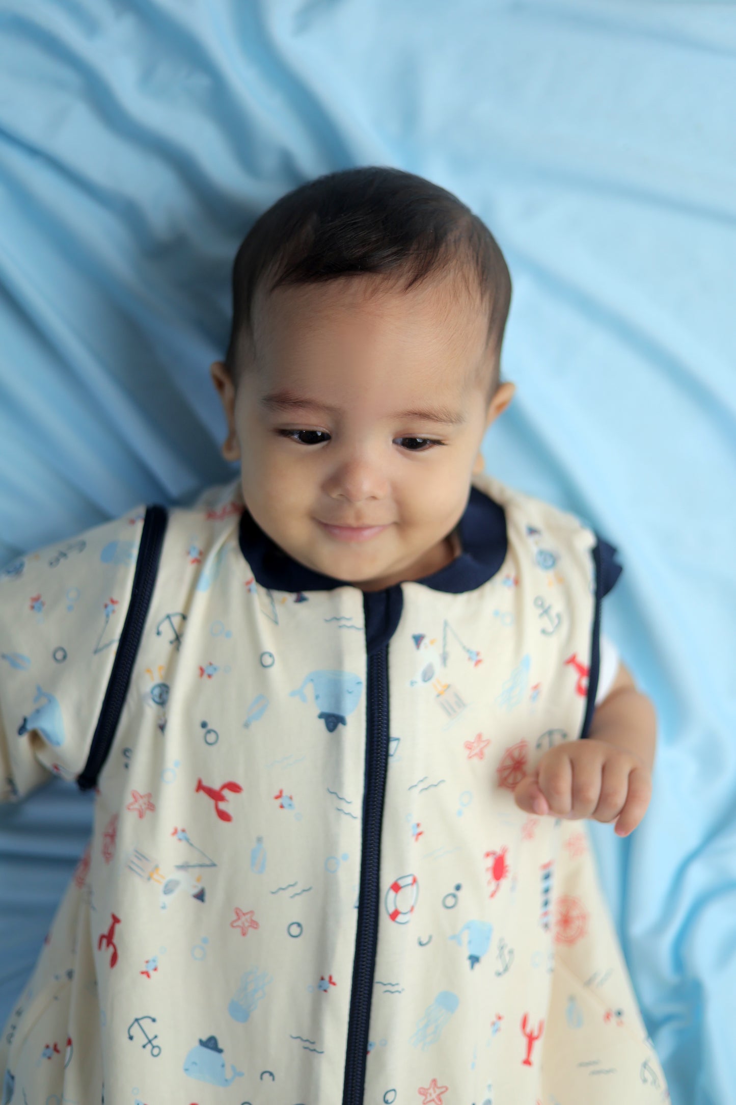 Nautical Dreams-Removable Sleeves Summer/Spring Basic Sleeping Bag