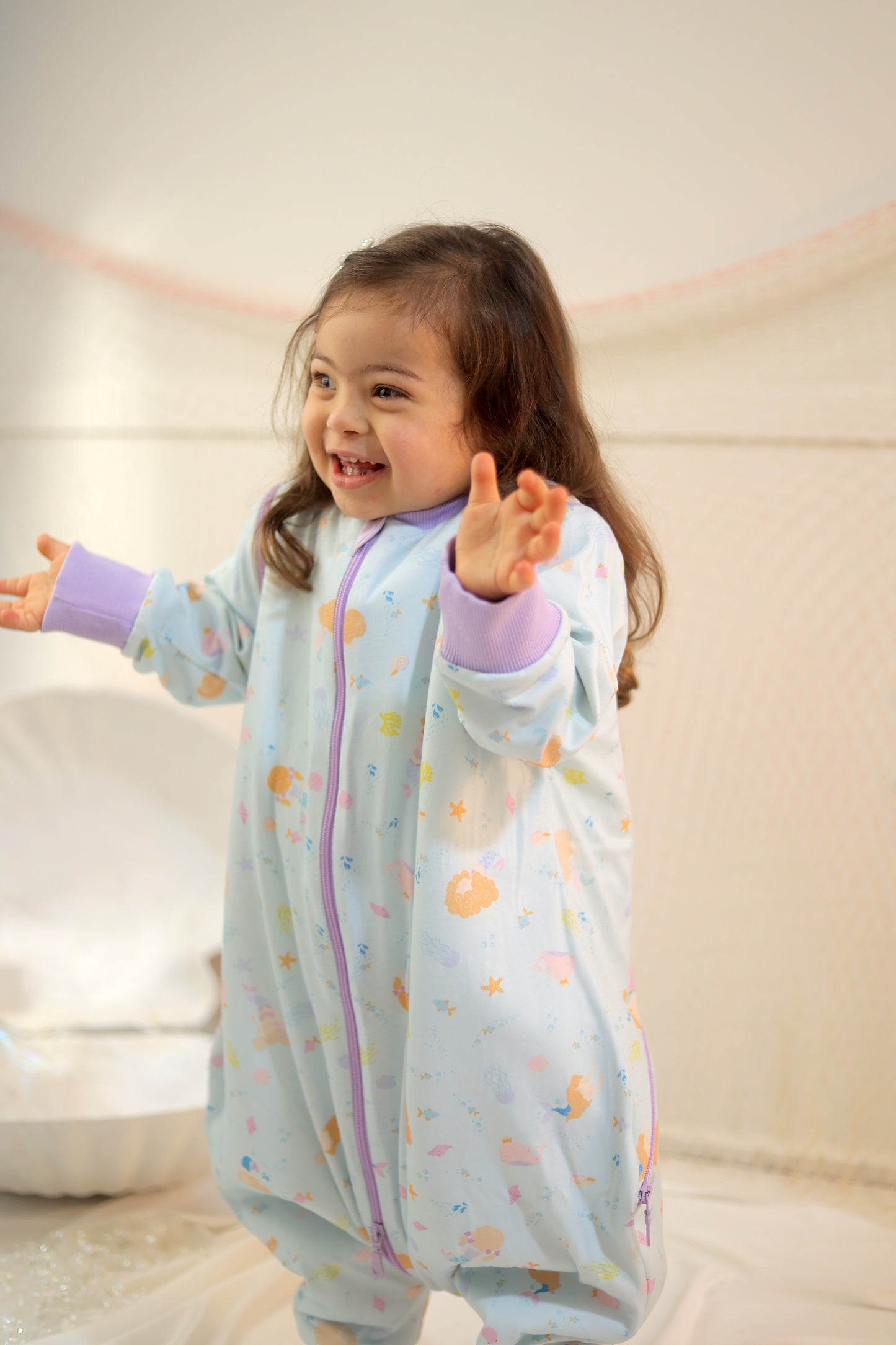 Mermaid Dreams-Removable Sleeves Summer/Spring Walker Sleeping Bag