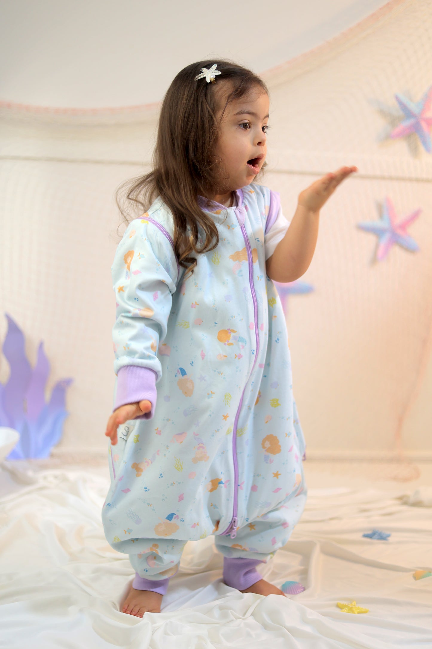 Mermaid Dreams-Removable Sleeves Summer/Spring Walker Sleeping Bag