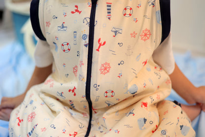 Nautical Dreams-Removable Sleeves Summer/Spring Walker Sleeping Bag
