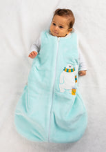 Load image into Gallery viewer, Baby Blue Bear- Sleeveless Polar Fleece Basic Sleeping Bag
