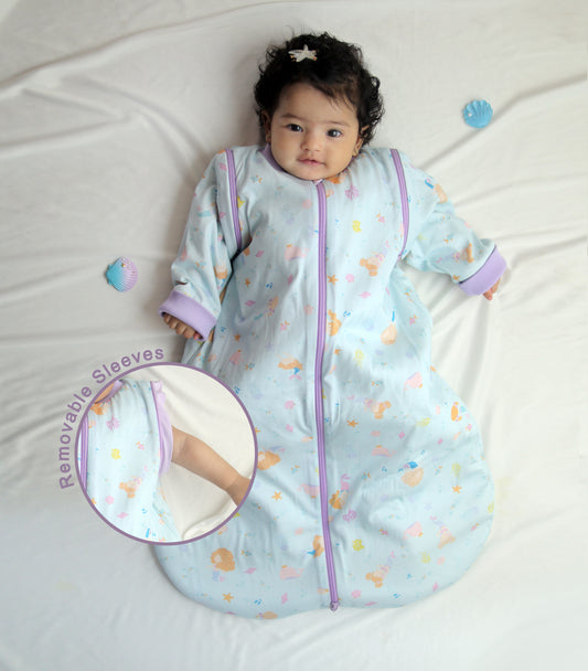 Mermaid Dreams-Removable Sleeves Summer/Spring Basic Sleeping Bag