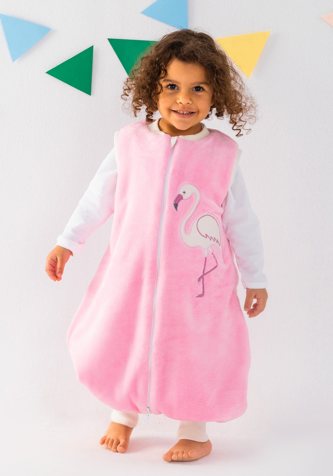 Pink Flamingo- Sleeveless Polar Fleece Walker Sleeping Bag