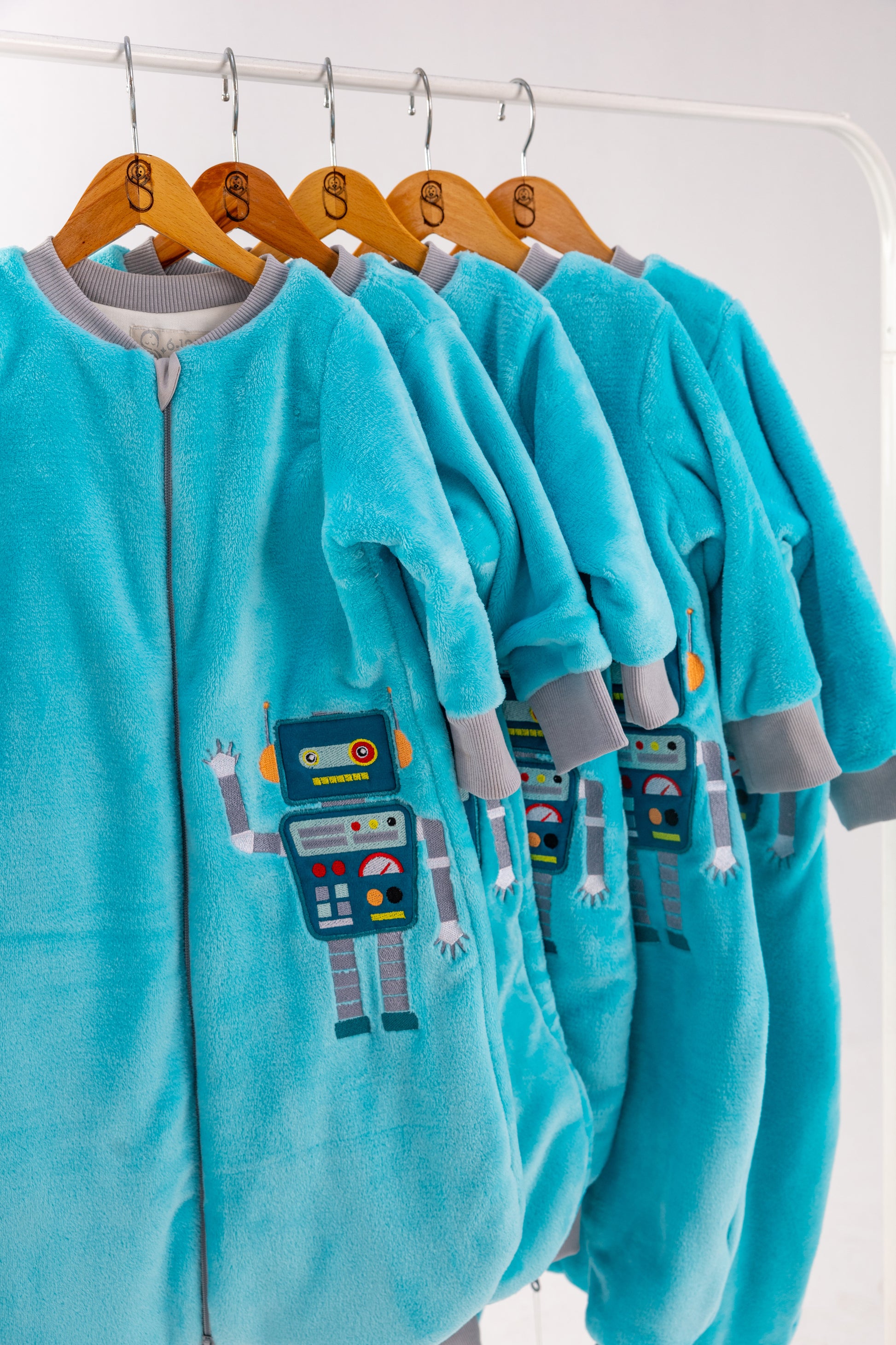 Blue Robot- Sleeved Polar Fleece Walker Sleeping Bag