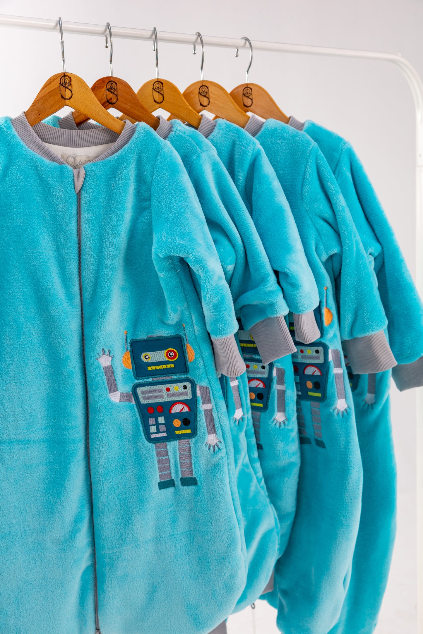 Blue Robot- Sleeved Polar Fleece Basic Sleeping Bag