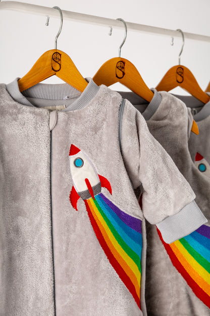 Rainbow Rocket- Removable Sleeves Polar Fleece Basic Sleeping Bag