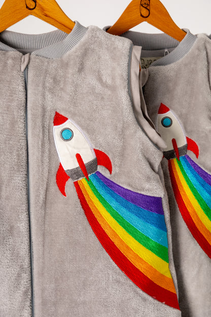 Rainbow Rocket- Removable Sleeves Polar Fleece Basic Sleeping Bag