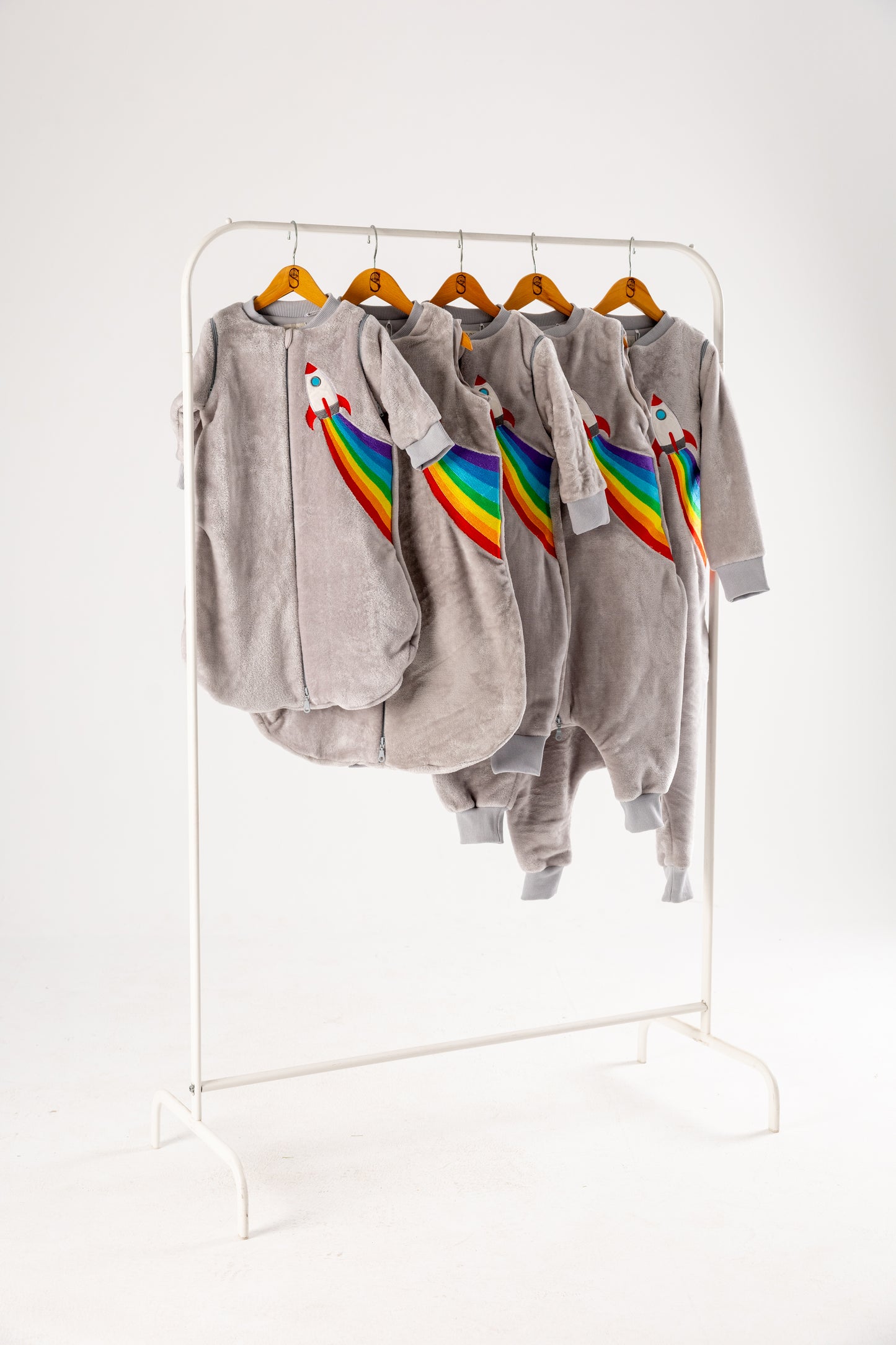 Rainbow Rocket- Removable Sleeves Polar Fleece Basic Sleeping Bag