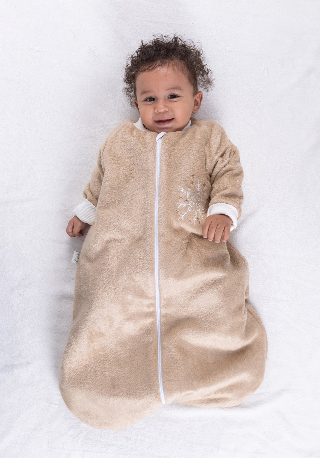 Let it Snow [Beige]- Sleeved Winter Basic Sleeping Bag