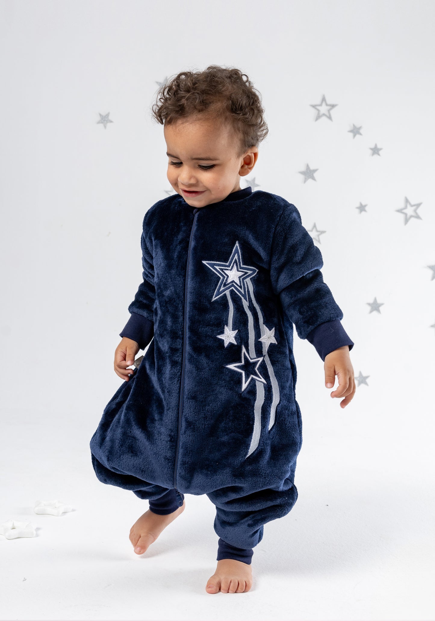 Shooting Star [Navy Blue]- Sleeved Polar Fleece Walker Sleeping Bag