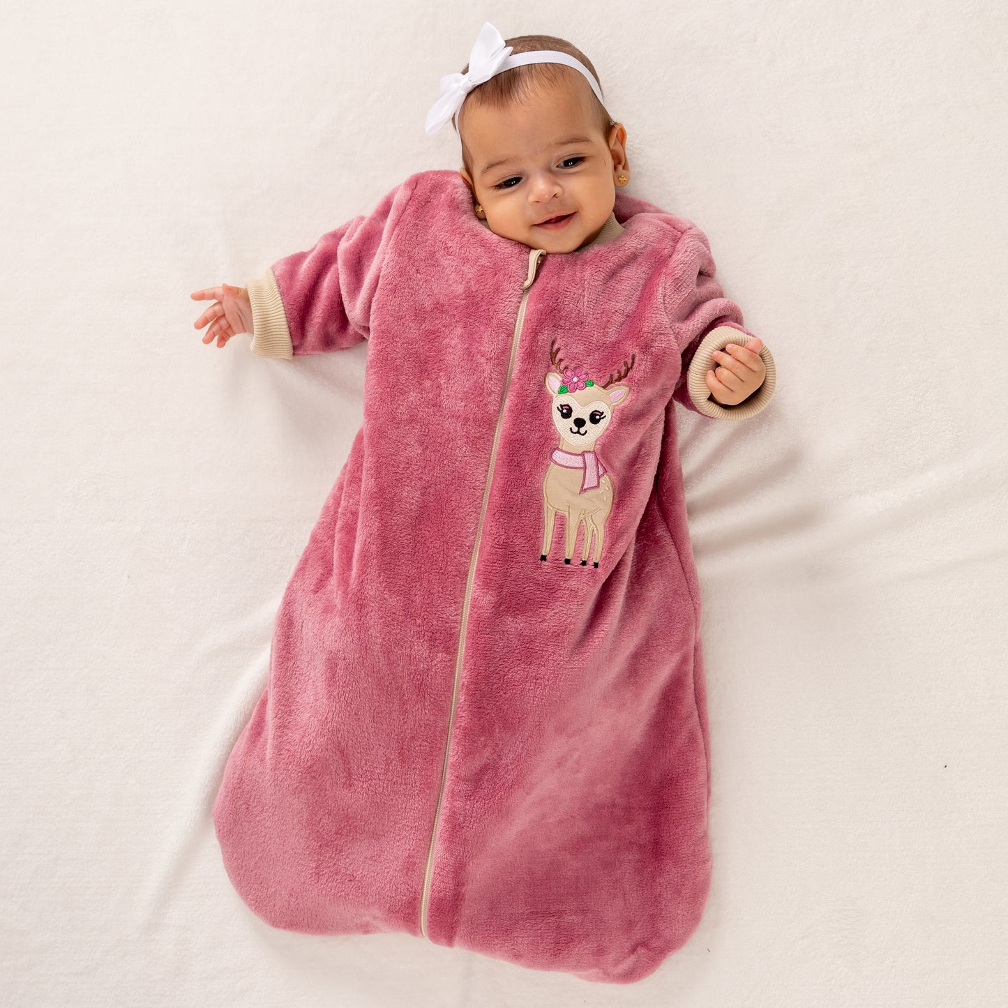 Reindeer- Sleeved Polar Fleece Basic Sleeping Bag