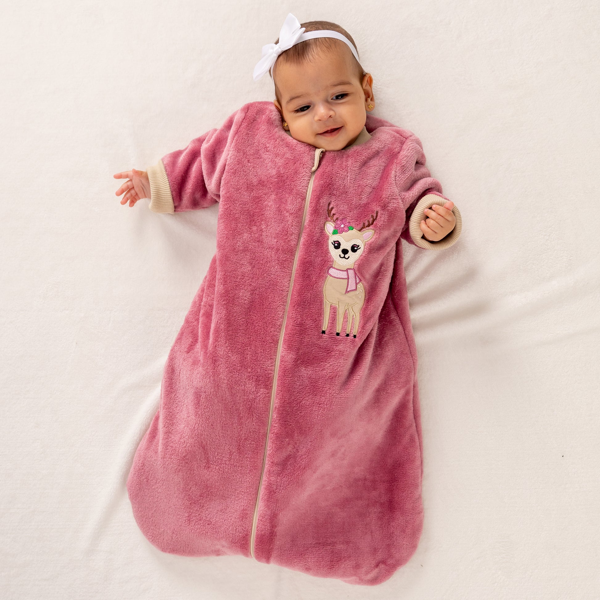 Reindeer- Sleeved Polar Fleece Basic Sleeping Bag